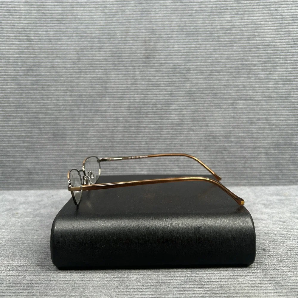 Revlon RV 510 Bronze Oval Y2k Eyeglass Frames 47-17-135 Metal Glasses